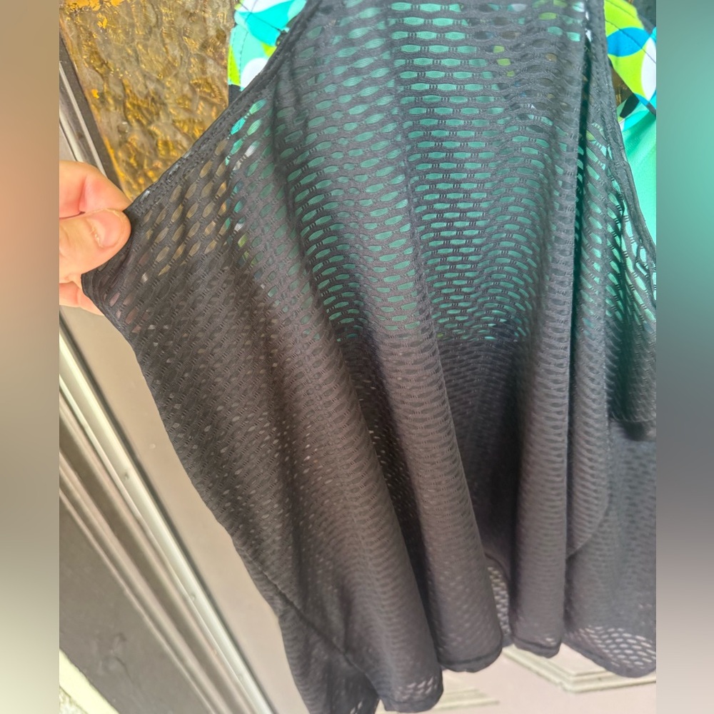 Zeroxposur Black Mesh black shirt with bikini tank cnnected - Picture 13 of 13